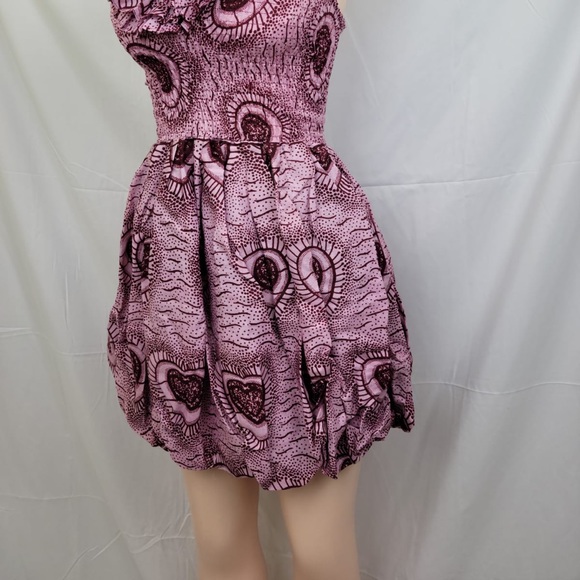 NWOT Mini Bubble African Print Dress - Picture 4 of 8